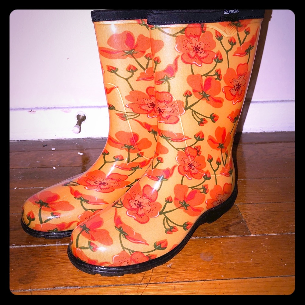 Sloggers floral rain boots